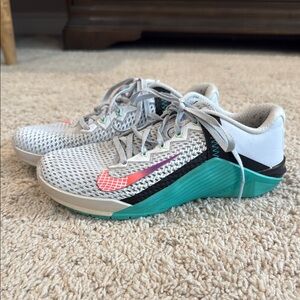 Nike Training Shoes with Teal and Pink Accents